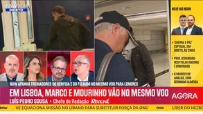 Mourinho e Marco Silva foram juntos no mesmo avião e cumprimentaram-se: a